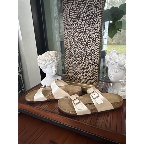 BIRKENSTOCK SYDNEY BIRKO FLOR Size 40 Sandals Graceful Pearl White Nordstrom